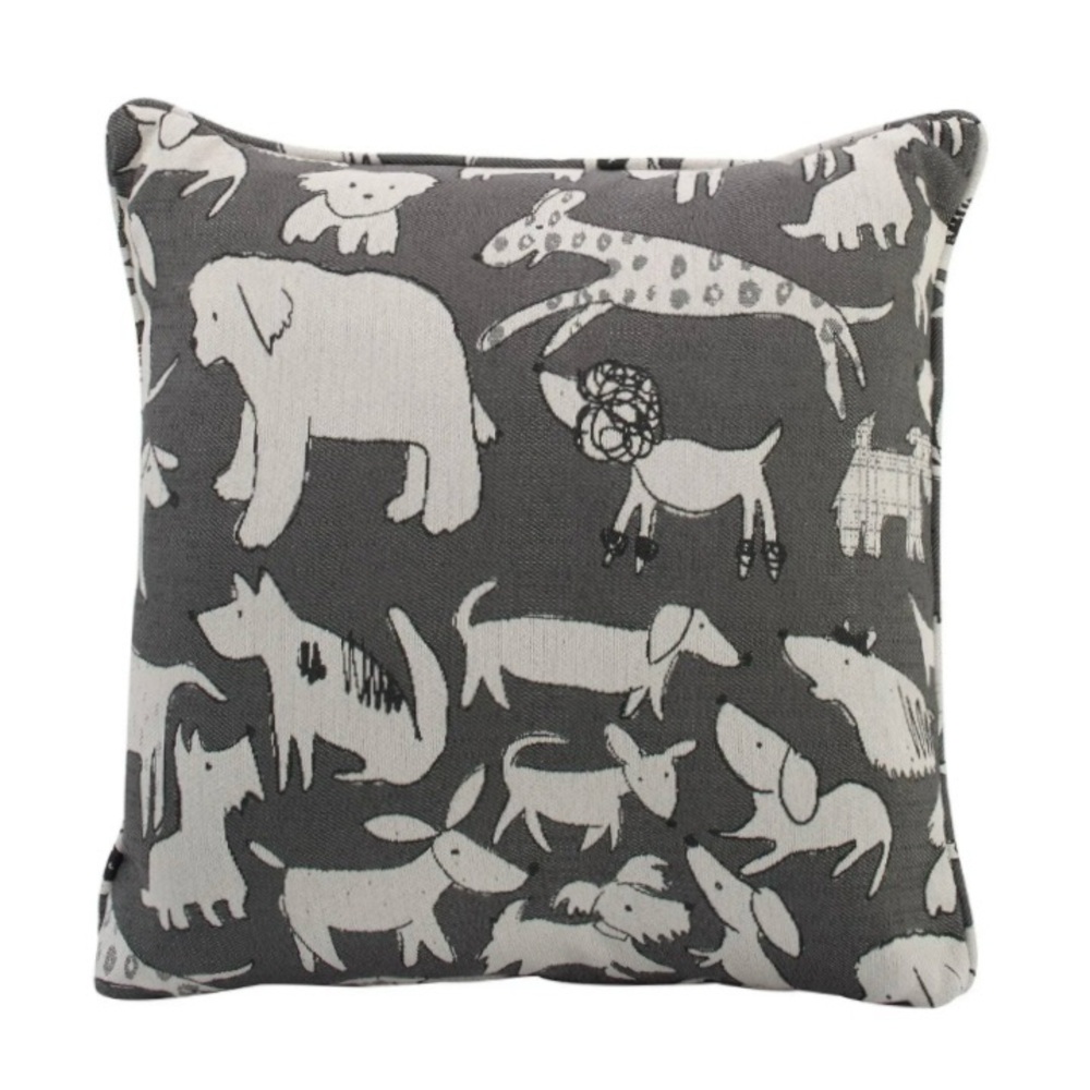 Gray and White “Daine” throw pillow cover